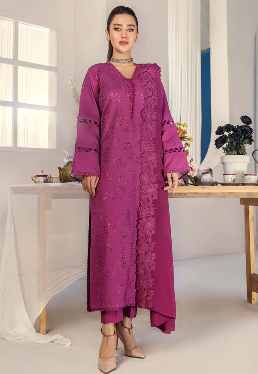Baharan Cotton embroidered Party wear Readymade Suit