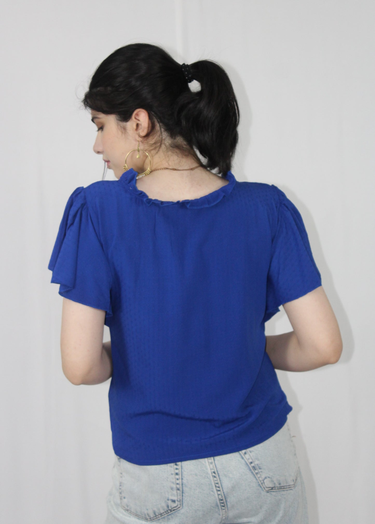 Top Shoulder Frill Plain