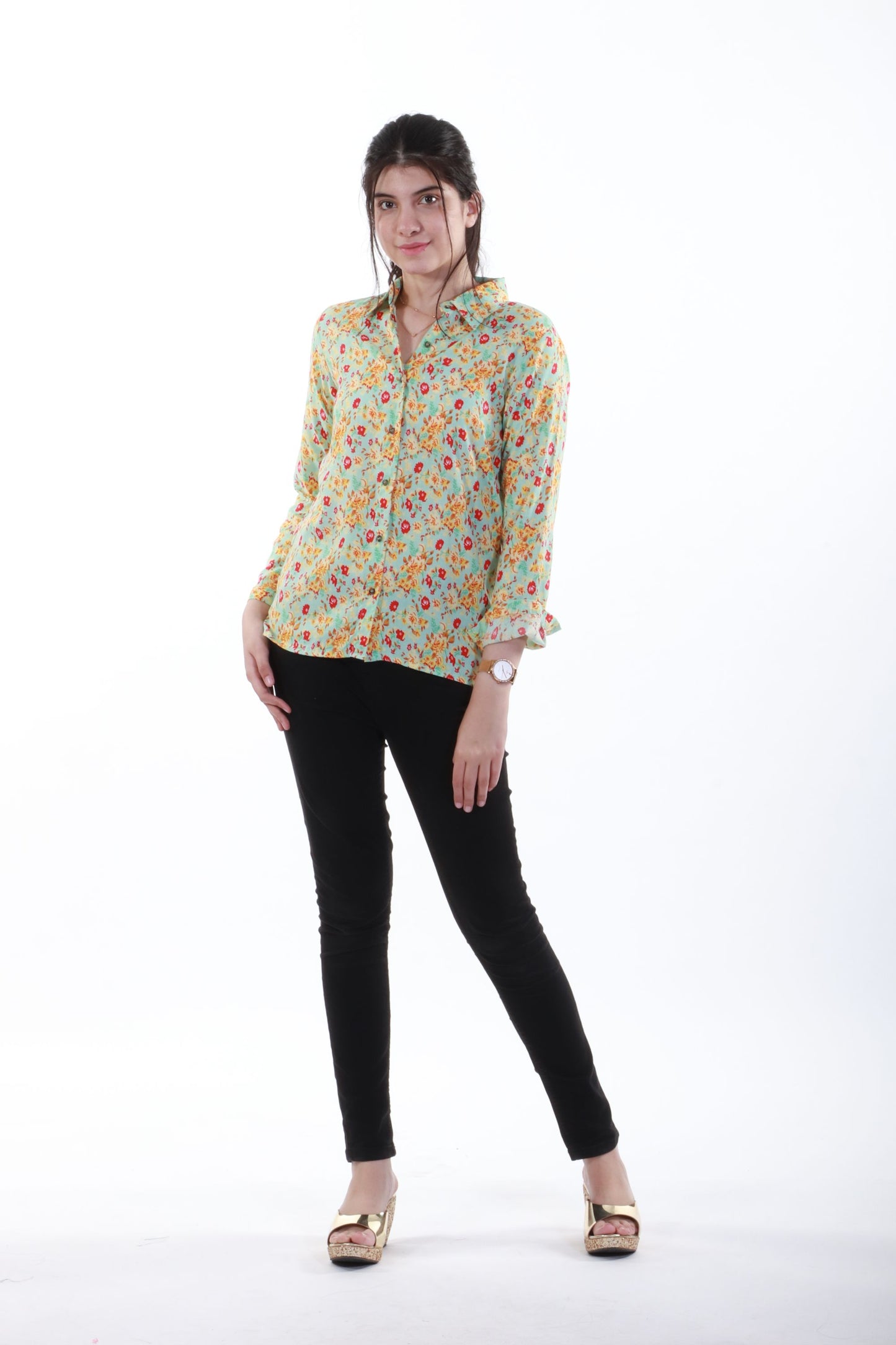 New western short top shirt style