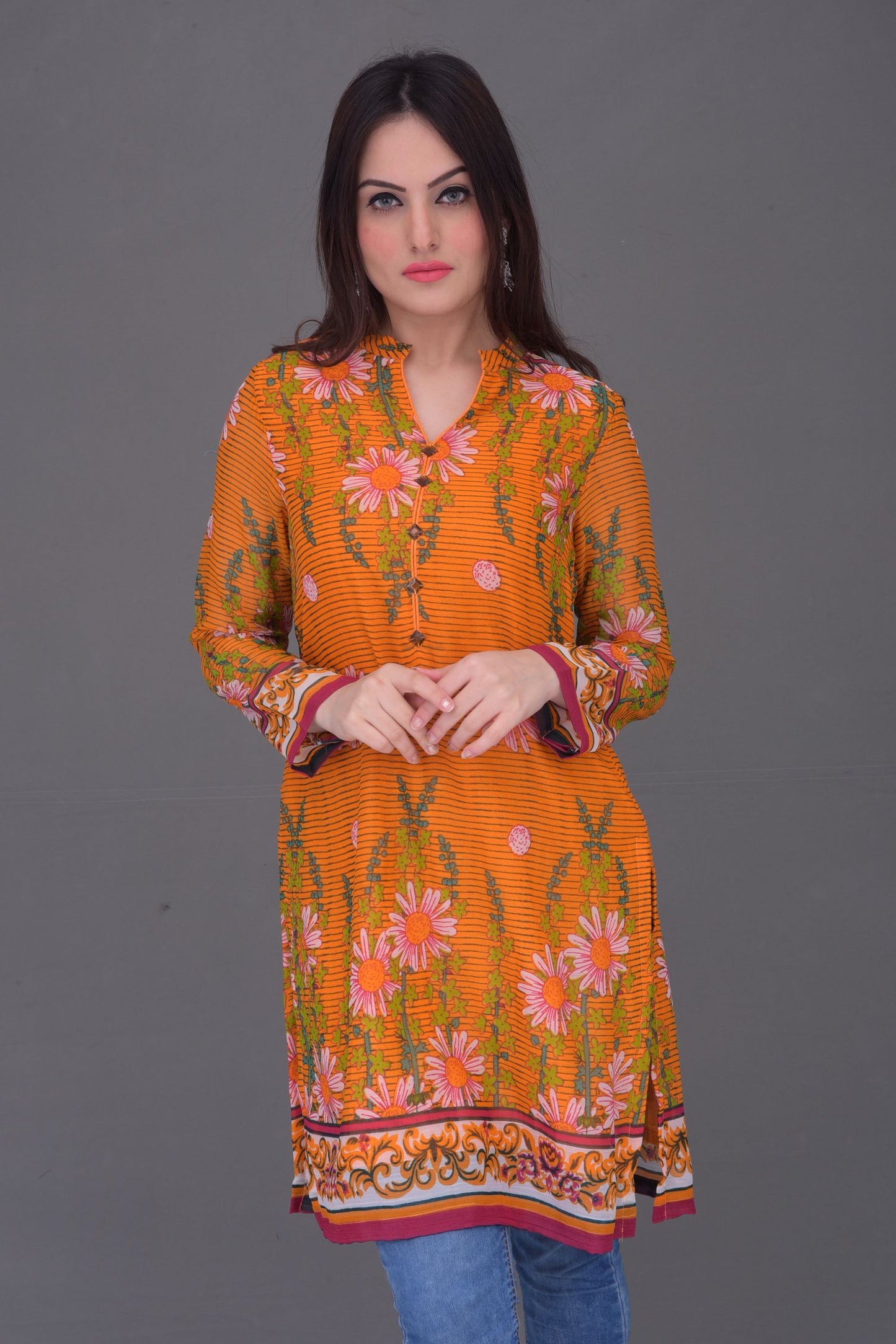 Synthetic Chiffon Readymade Kurti