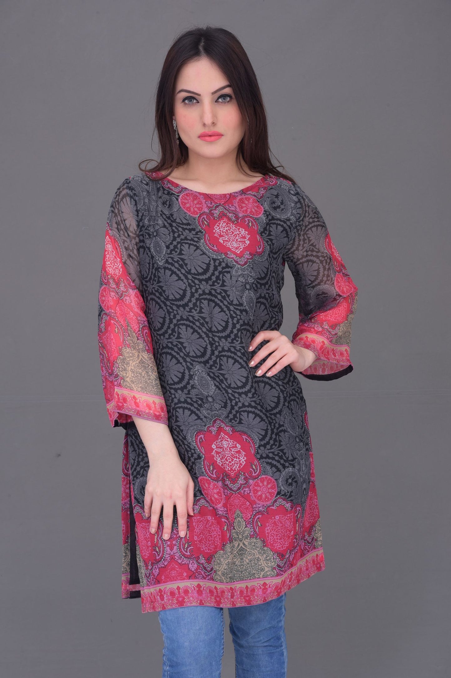 Synthetic Chiffon Readymade Kurti