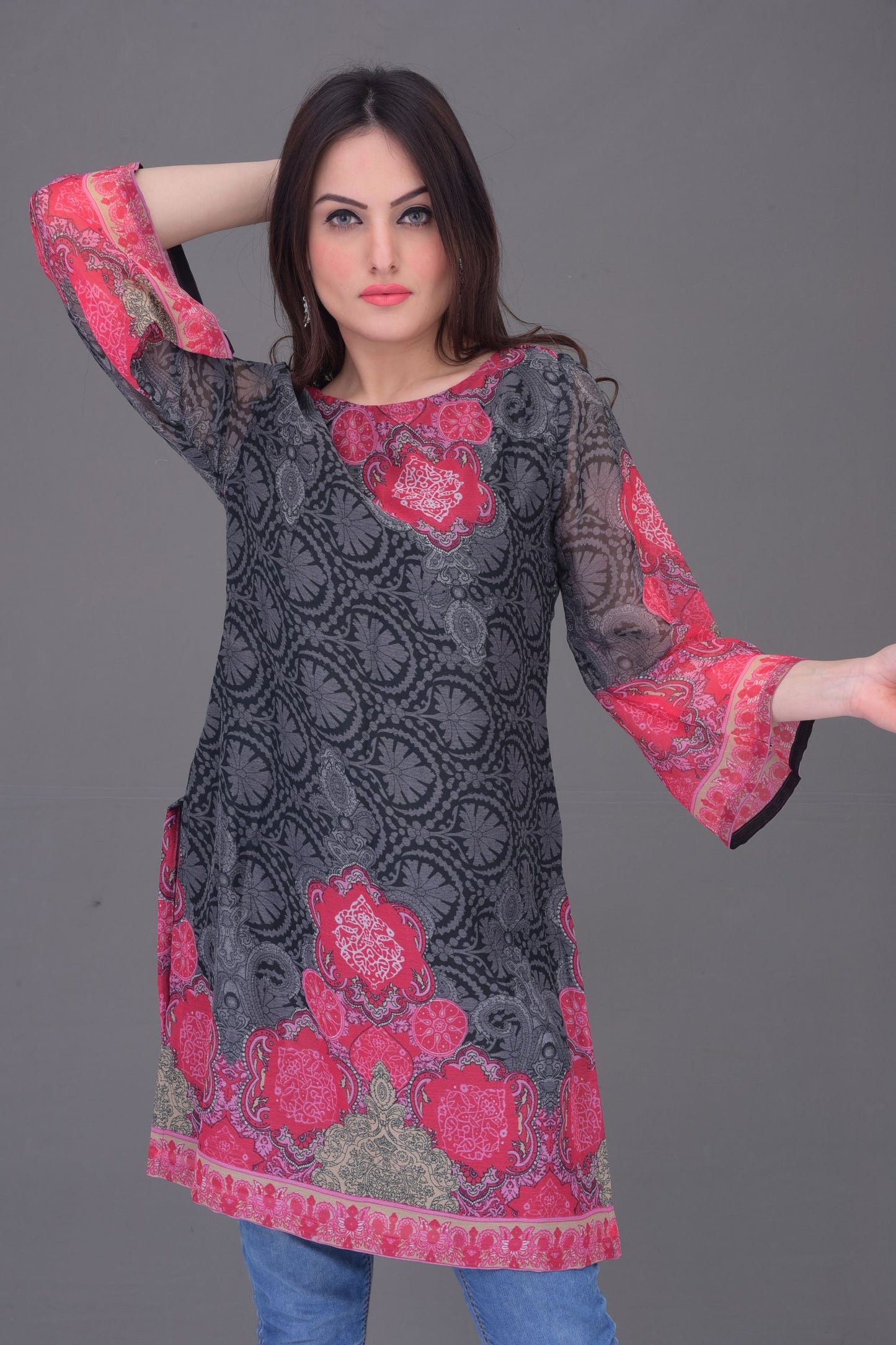 Synthetic Chiffon Readymade Kurti