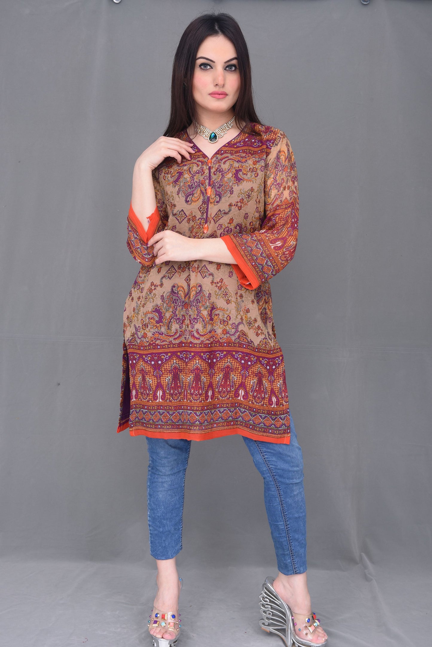 Synthetic Chiffon Readymade Kurti