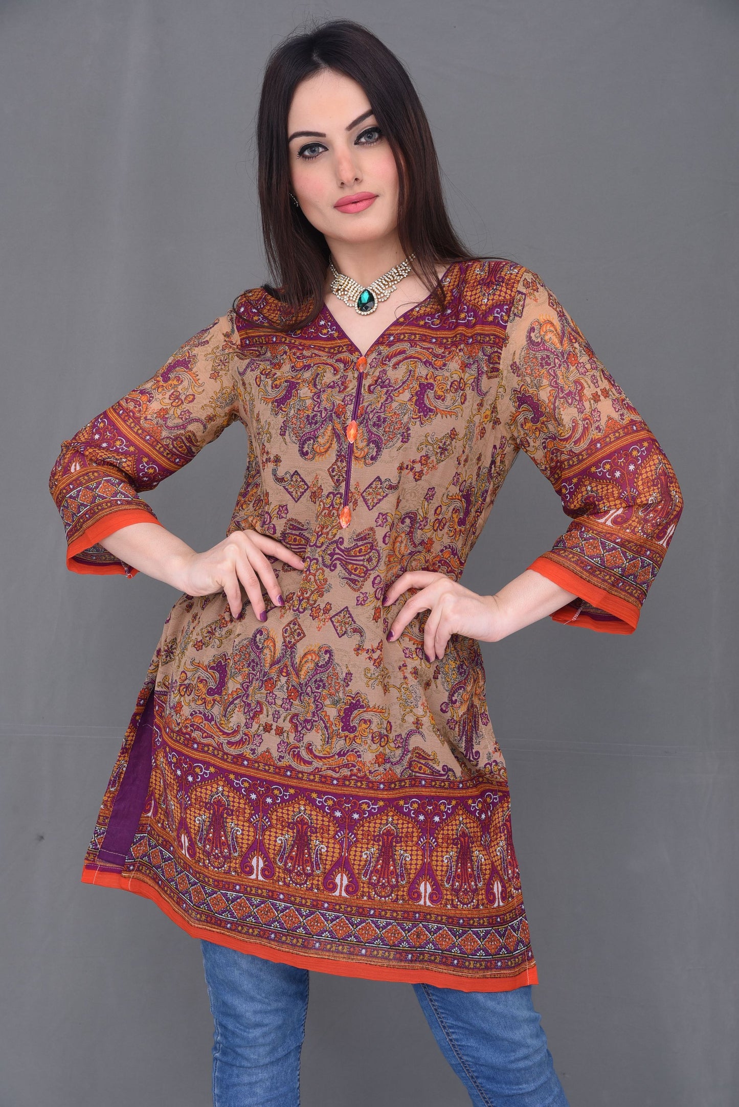 Synthetic Chiffon Readymade Kurti
