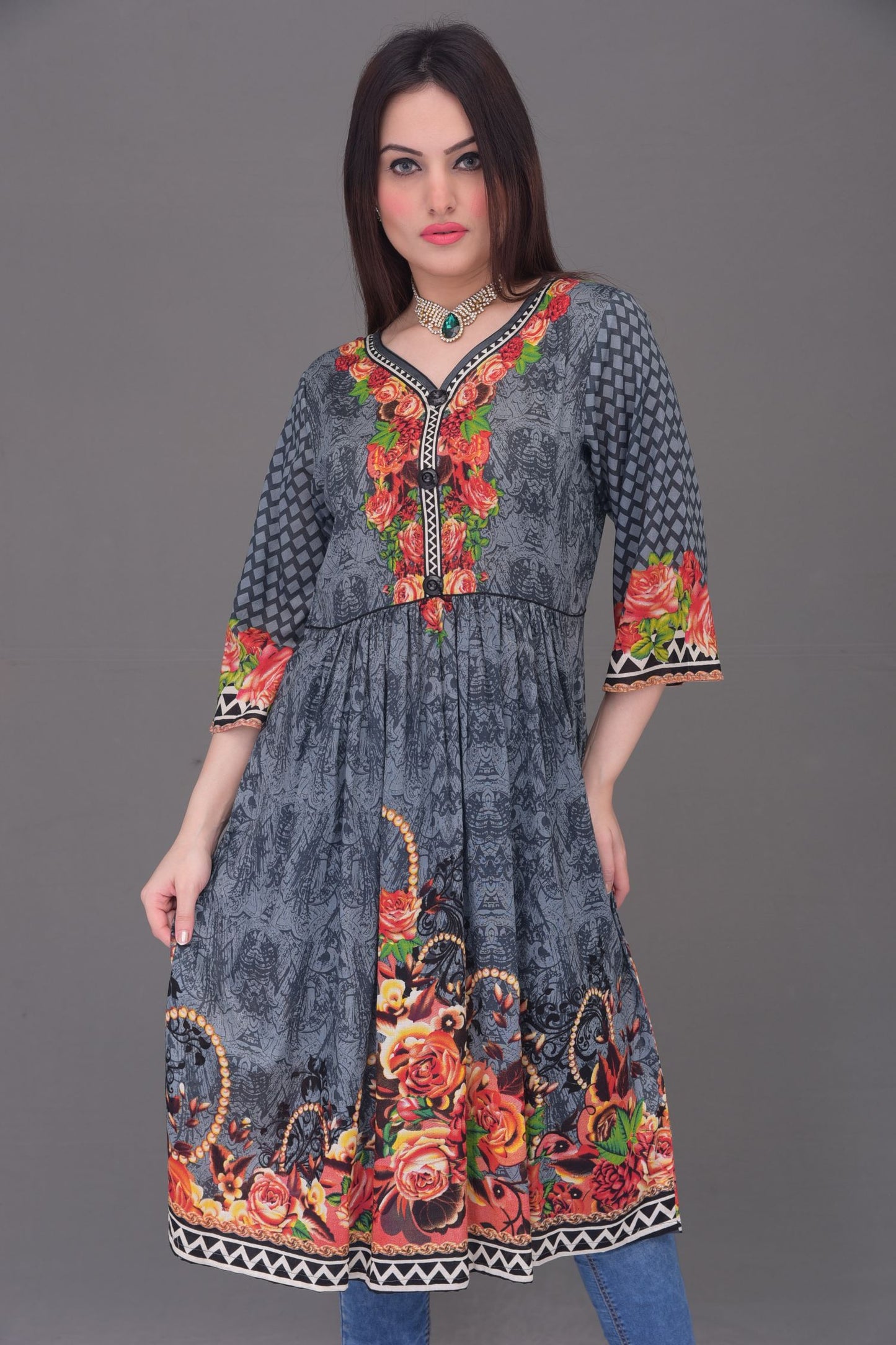 Printed Lawn Readymade Kurti