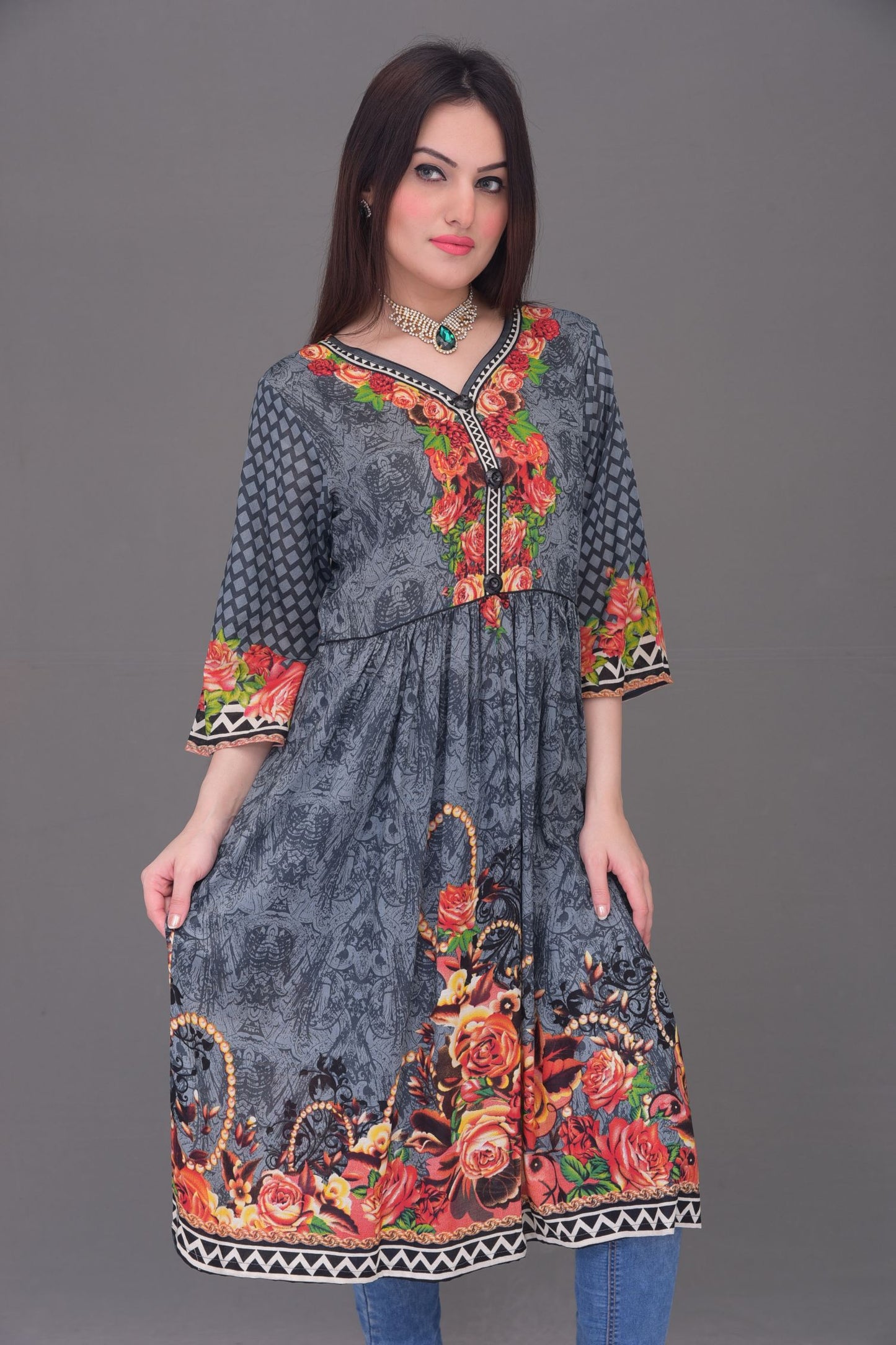 Printed Lawn Readymade Kurti