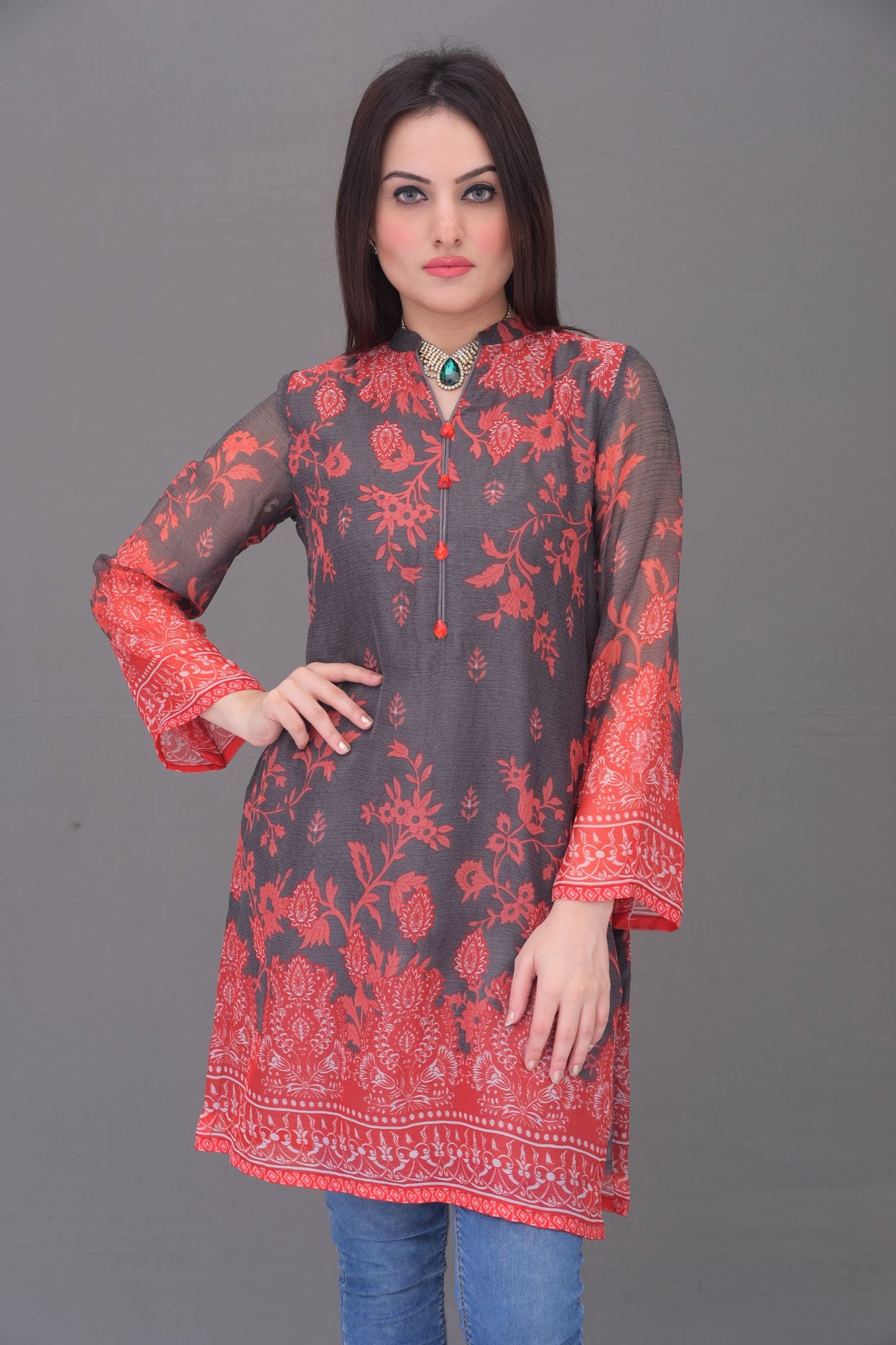 Synthetic Chiffon Readymade Kurti