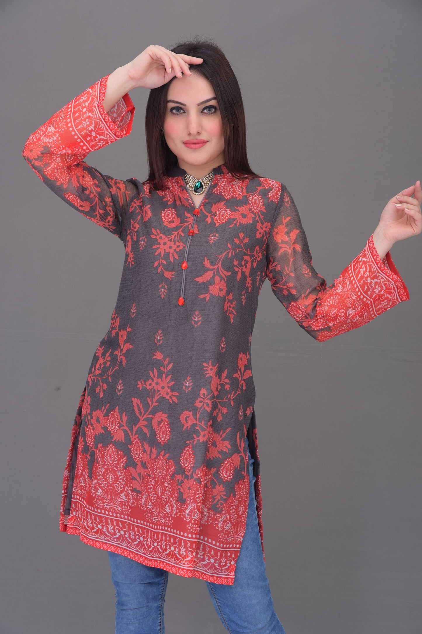 Synthetic Chiffon Readymade Kurti