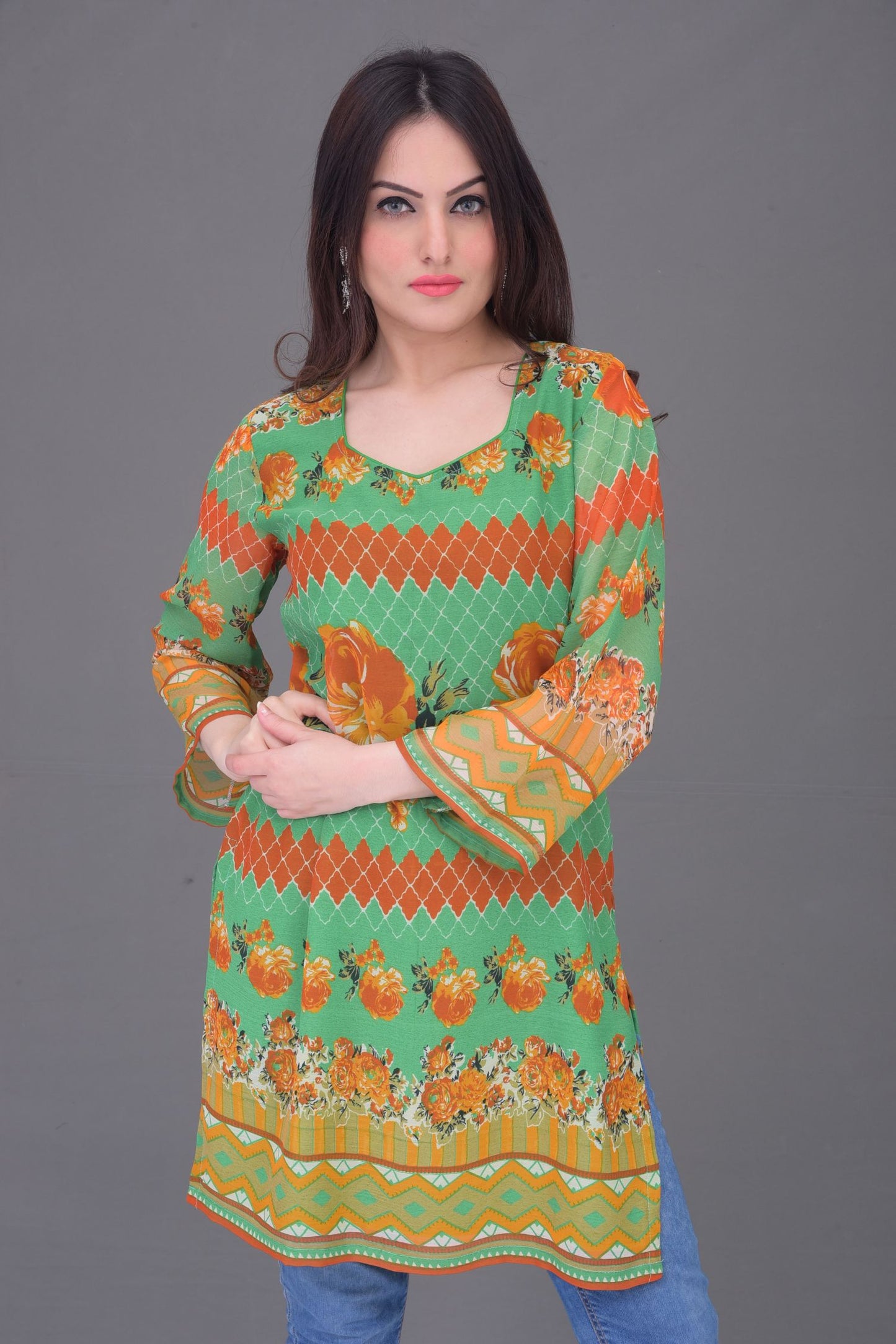 Synthetic Chiffon Readymade Kurti