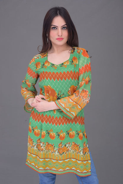 Synthetic Chiffon Readymade Kurti