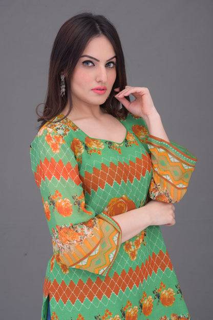 Synthetic Chiffon Readymade Kurti
