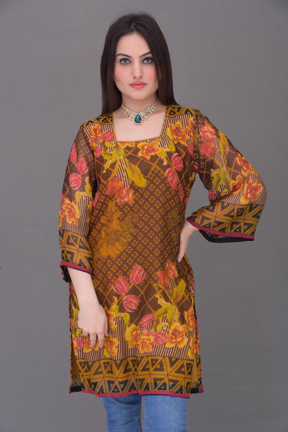 Synthetic Chiffon Readymade Kurti