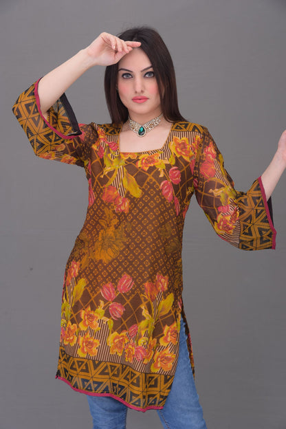 Synthetic Chiffon Readymade Kurti